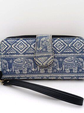 Très Chic Mailanda Wristlet Elephant Wallet for Women Adult with Coin Pocket and